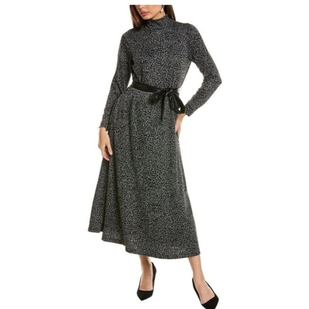 Anne Klein Mock Neck Midi Dress